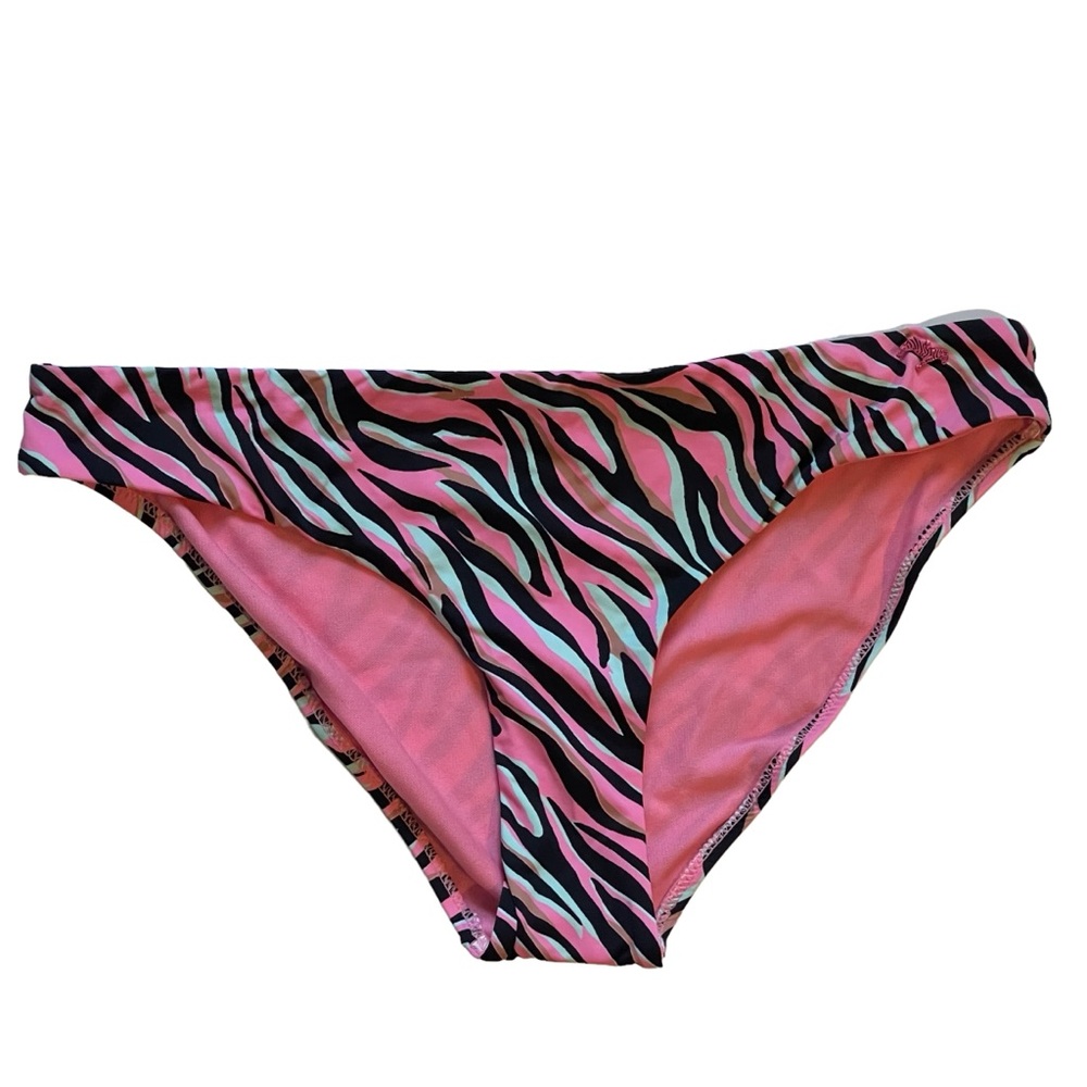 NWT BIKINI LAB full coverage bikini bottom, plus size XXL, pink black st…